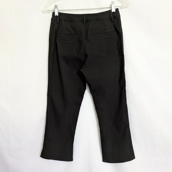 NWT White Fox Day for It Capris Pants Black Size S Cropped Side Slit Stretchy - Picture 3 of 12